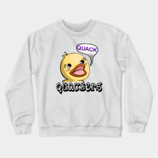 Quackers, Duck Quack, Baby Duck, Twitch Streamer Emote Crewneck Sweatshirt
